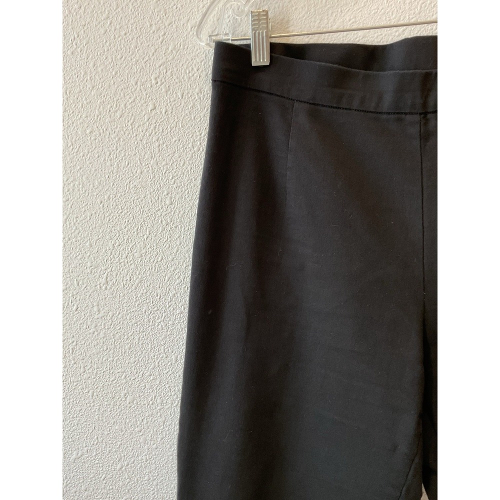 Masai Black Dress Casual Pants Womens Size L Zipper Dow Stretchy Waist - Picture 4 of 11
